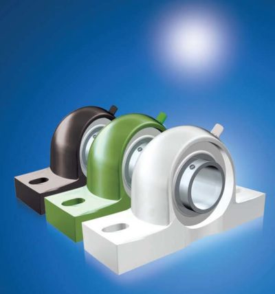 Thermoplastic Bearing Housing Units (4 Colours) with Stainless Steel Inserts